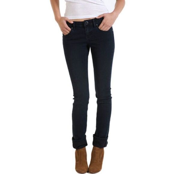 Volcom Jeans Stix Skinny Fit Blue Women's Size 7 Medium Wash - Picture 1 of 13